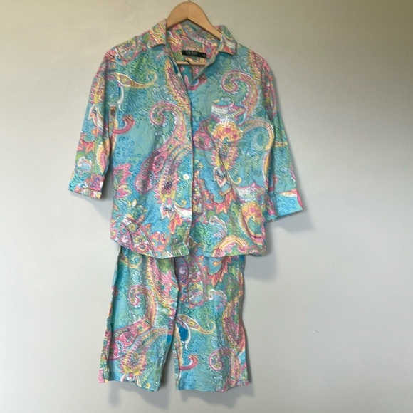Ralph Lauren Paisley Pajamas Set - Multicolor - Picture 1 of 7